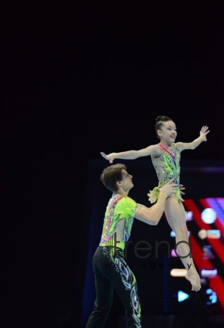 В Баку состоялась торжественная церемония открытия 12-х  Всемирных соревнований среди возрастных групп по акробатической гимнастике Азербайджан Баку 3 март 2022